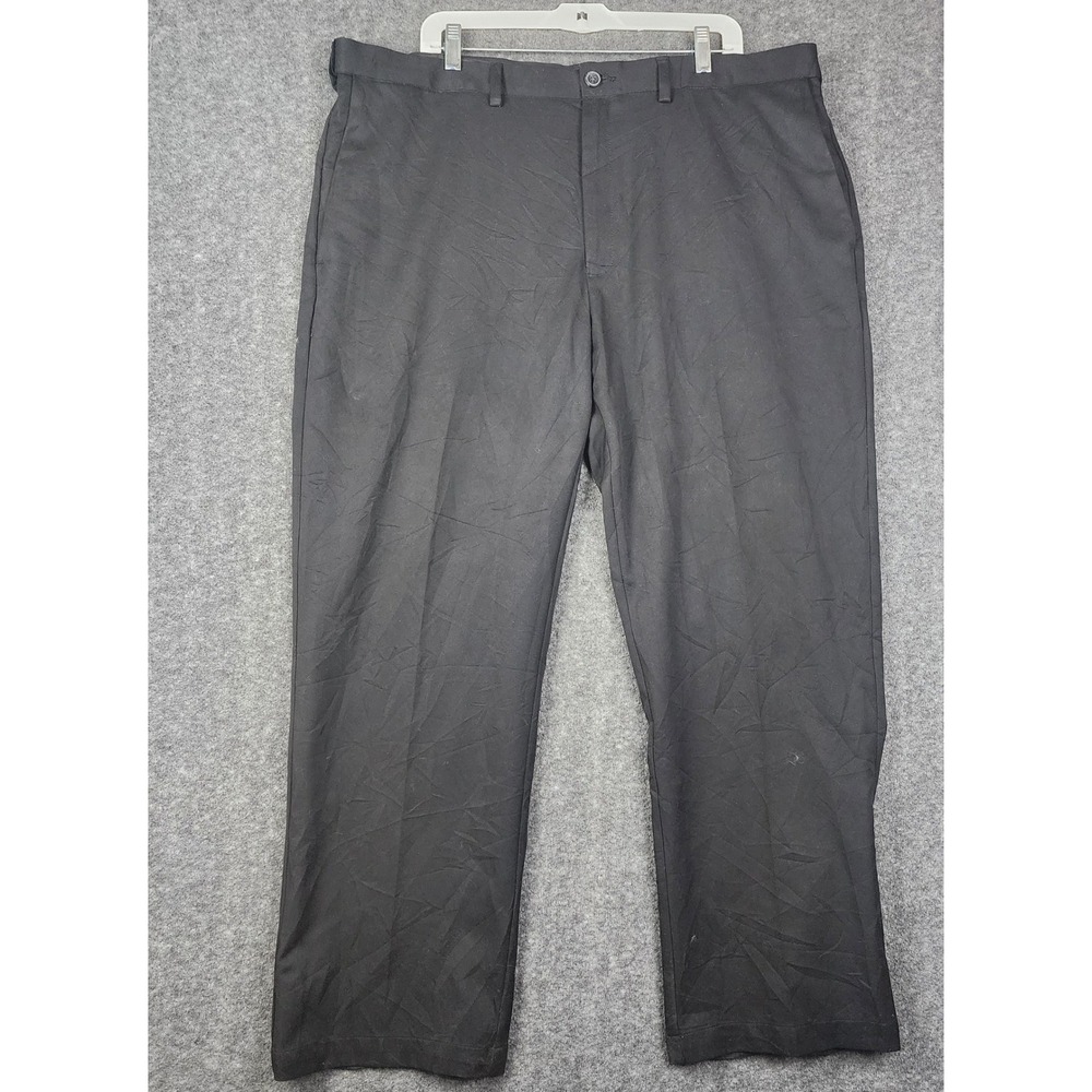 Haggar Cool 18 Dress Pants Mens 42x30‎ Classic Fit Flat Front TRI-CT113WH-CN